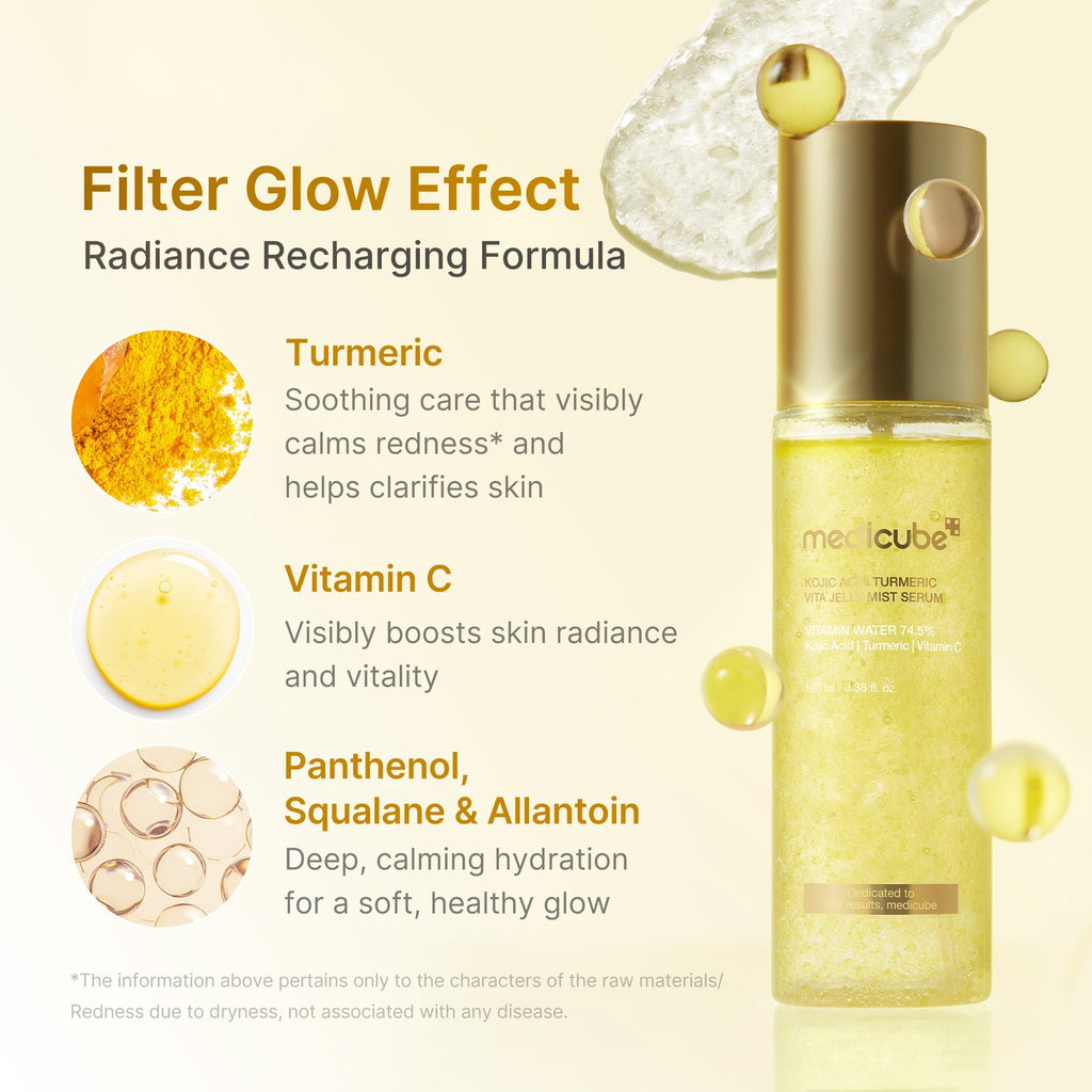 Kojic Acid Turmeric Vitamin Gold Jelly Mist Serum - medicube.us